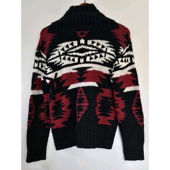 Evan Picone Cardigan Sweater Womens S Nordic Fair Isle Zip Angora Blend Holiday - Picture 5 of 7